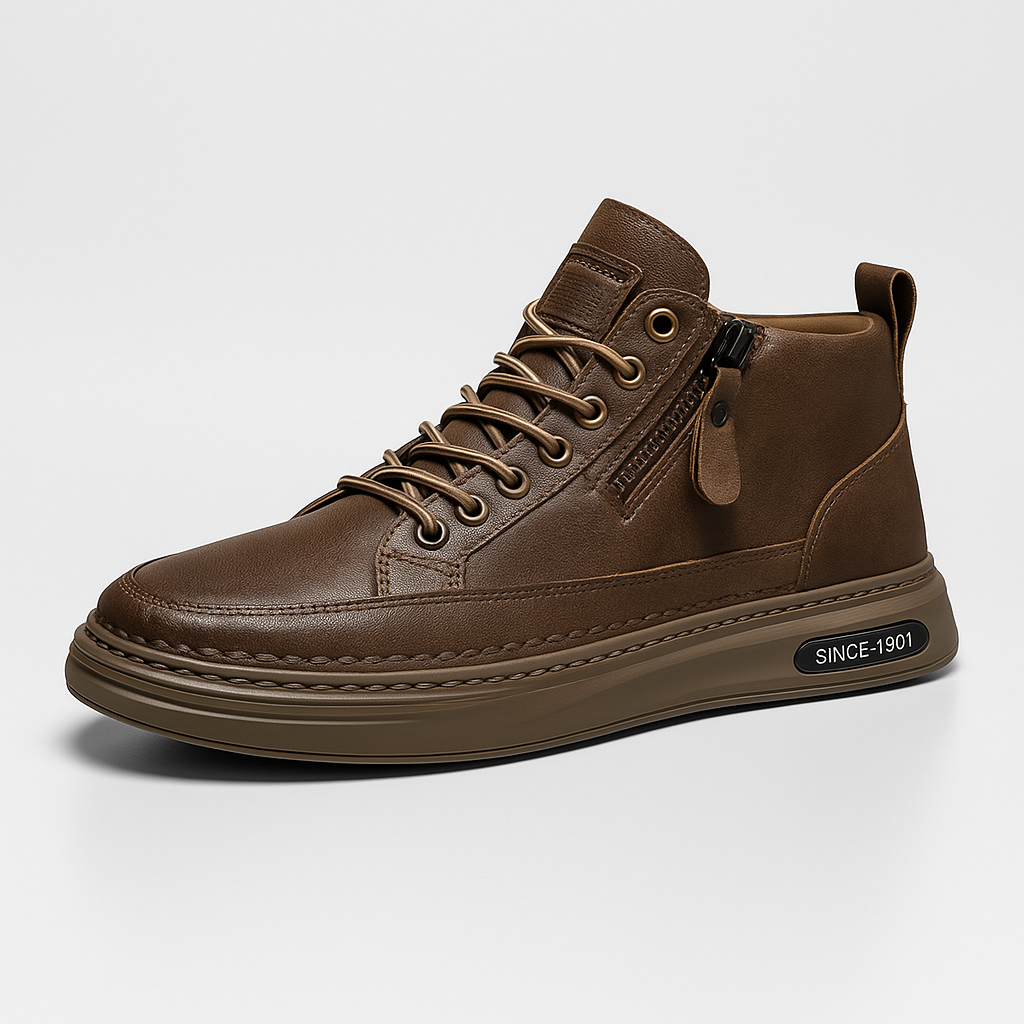 Tenis de cuero híbrido para hombre - Versión 2025 Ultra durabilidad, máxima comodidad